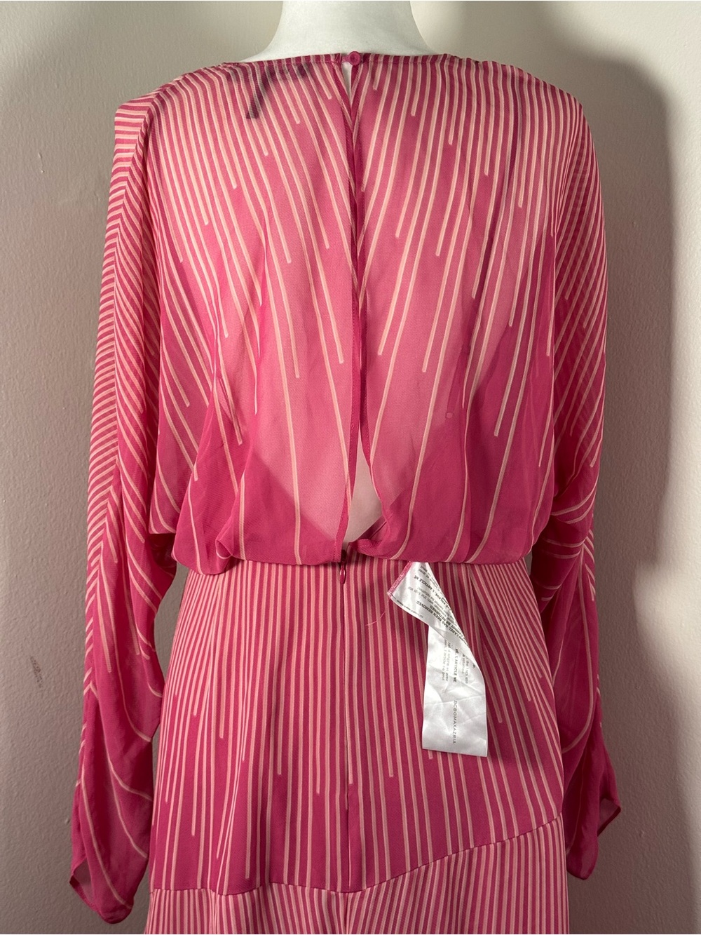 BCBGMaxazria Longsleeve Ruffle Coctail Dress Size 10 - Picture 13 of 16